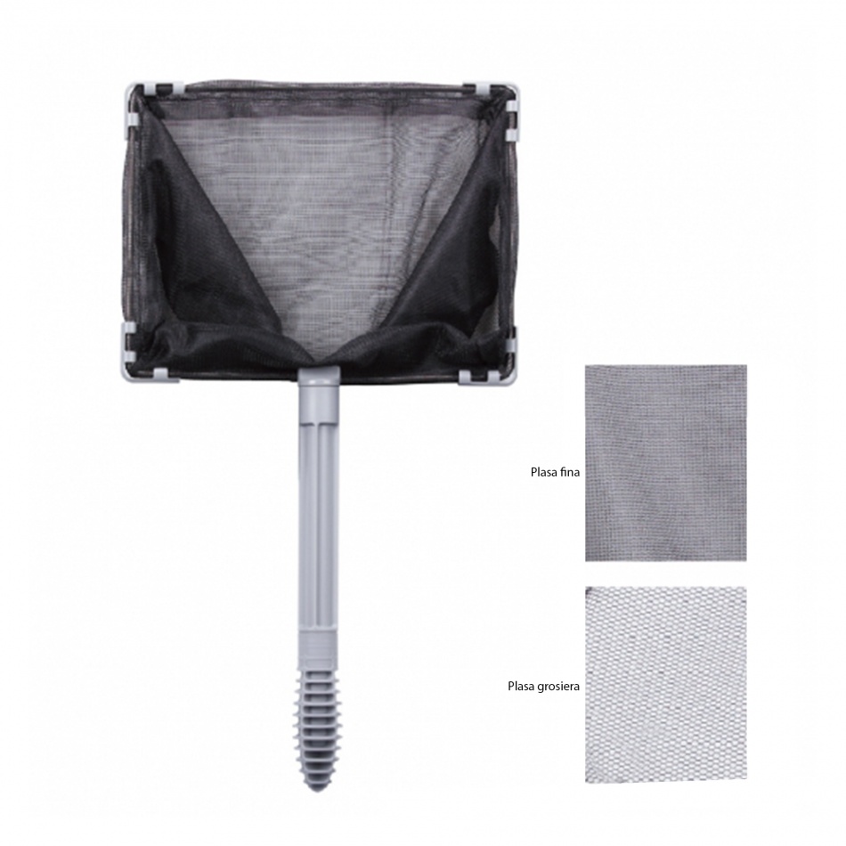 Minciog acvariu inoxidabil plutitor ISTA 20X15 cm - plasa fina