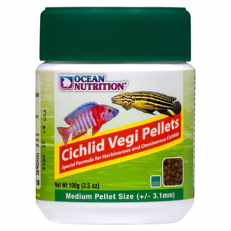 Hrana pesti acvariu Ocean Nutrition Cichlid Vegi Pellets Medium 100 g