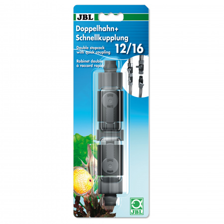 JBL Double stopcock with quick coupling 12/16 mm