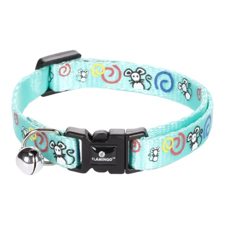 Zgarda ZIGGI MOUSE Turcoaz 20-35cm/10mm
