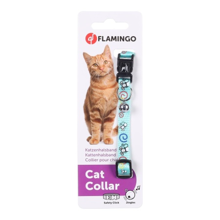 Zgarda ZIGGI MOUSE Turcoaz 20-35cm/10mm