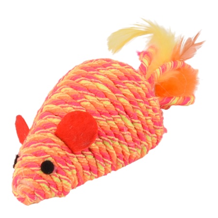Jucarie pisica MOUSE BIBI Orange 21cm