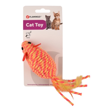 Jucarie pisica MOUSE BIBI Orange 21cm