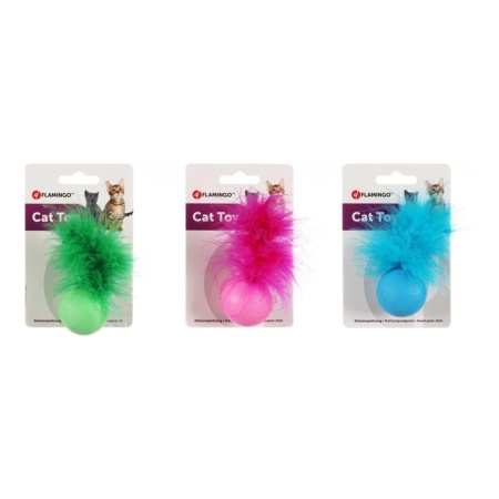 Jucarie pisica HOWI BALL WITH FEATHER