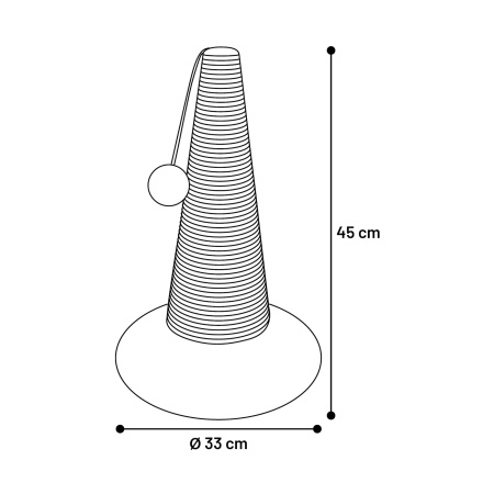 Sisal SCRATCH CONE ELMO Alb/Gri