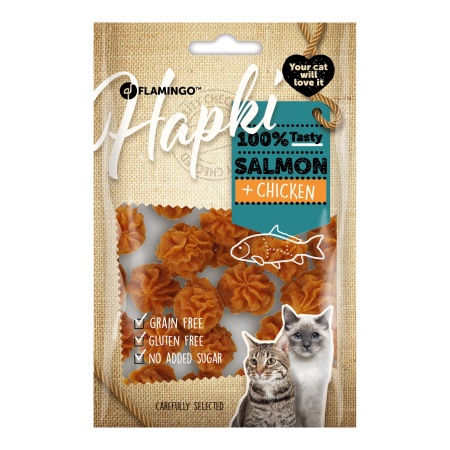 SNACK HAPKI CAKES Somon/Pui 50g