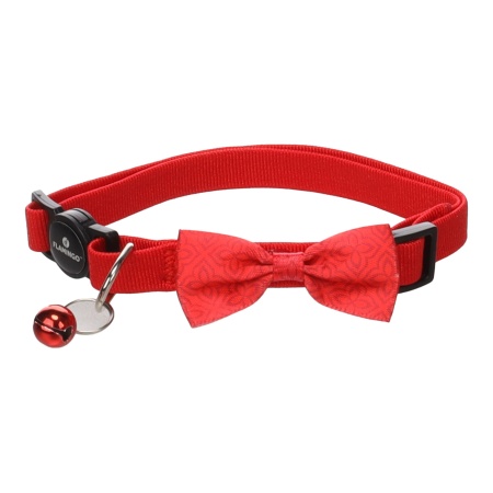 Zgarda pisici CASTOR funda Rosu 20-35cm/10mm