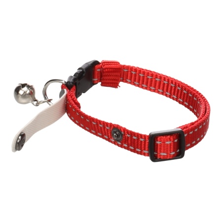 Zgarda pisici JAGGO Rosu 20-34cm/10mm