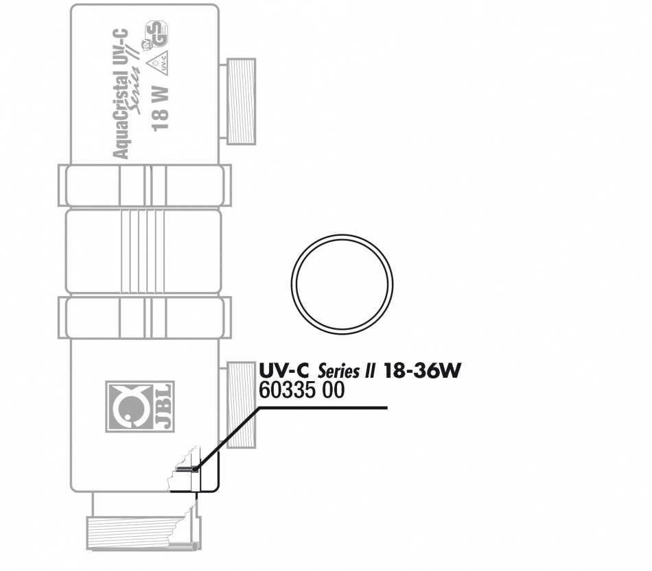 JBL Garnitura O-ring pentru bec (57x3,9mm) UV-C 18/36W (2x)