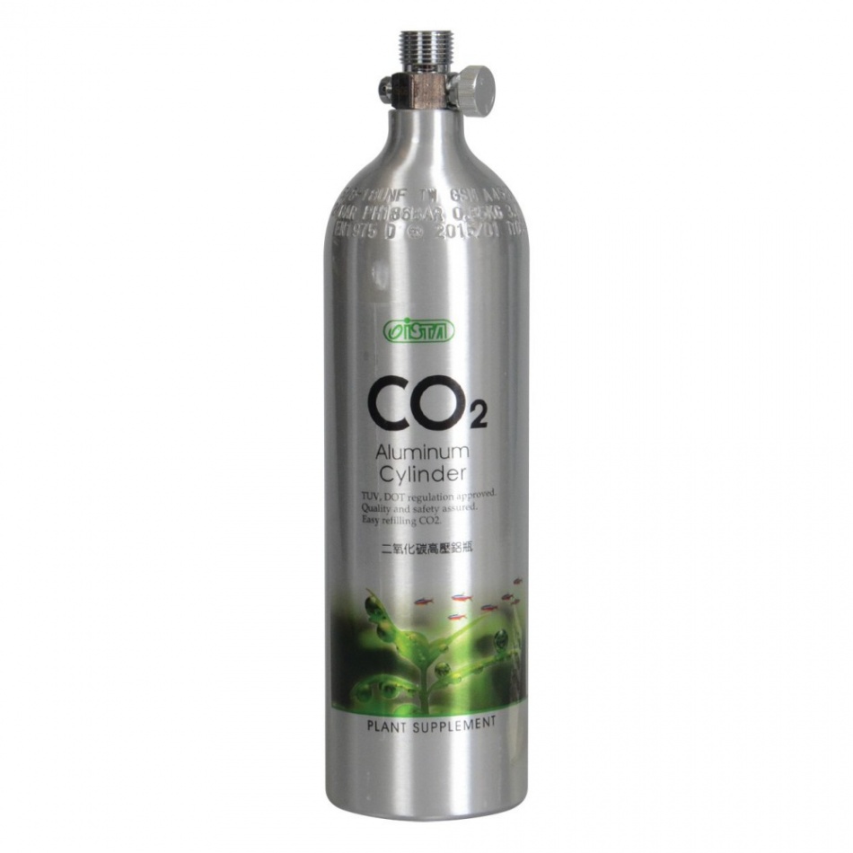 Butelie aluminiu ISTA CO2 Aluminium Cylinder Face Up 2 l