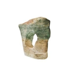 Piatra curcubeu verde 1 gaura/ Carved green line /pret pe buc