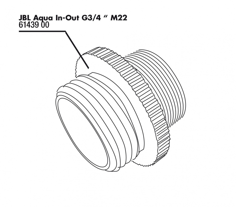 JBL Aqua In-Out adaptor G3/4 - M28/M22
