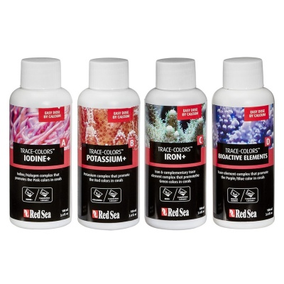 Red Sea Trace Colors  A|B|C|D  4 x 100 ml