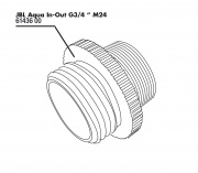 JBL Aqua In-Out adaptor G3/4 - M24
