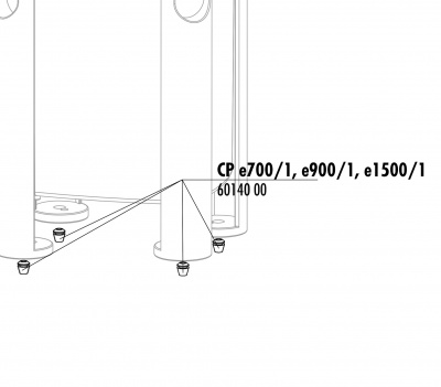 JBL Suporti cauciuc baza container CP e40X/ e70X/e90X/e150X