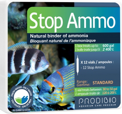 Solutie tratare apa acvariu Prodibio Stop Ammo x 12 