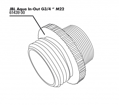 JBL Aqua In-Out adaptor G3/4 - M28/M22