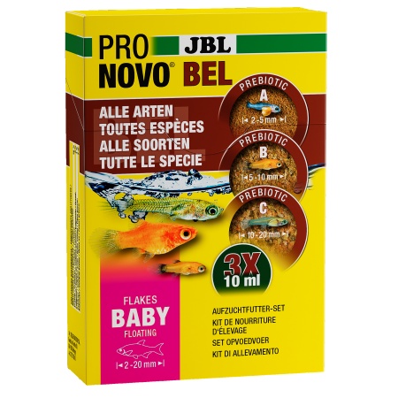 Hrana pesti acvariu JBL ProNovo BEL FLAKES BABY 3 x 10 ml