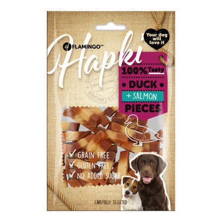 SNACK HAPKI bucati Rata/Somon 85g