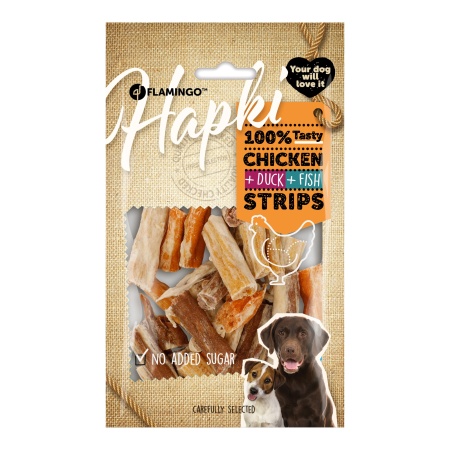 SNACK HAPKI fasii Pui/Rata/Somon 85g