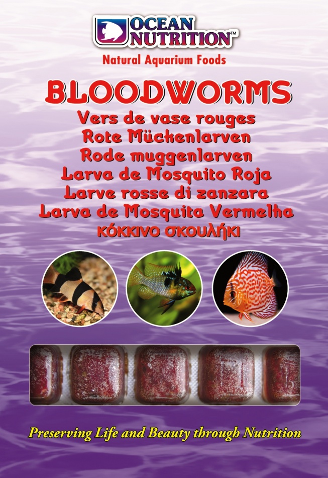 Hrana pesti acvariu congelata Ocean Nutrition Bloodworms 100 g