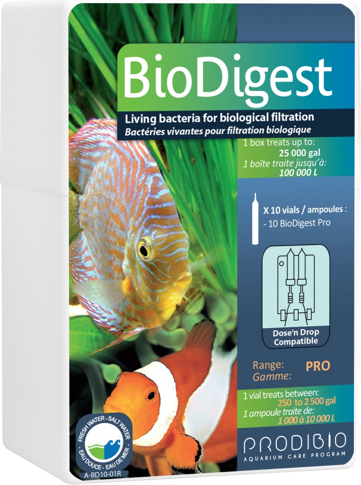 Bacterii acvariu fiole Prodibio Bio Digest Pro x 10