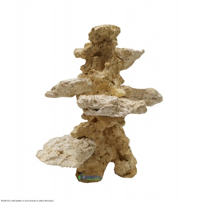 Decor ceramic acvariu Aquaroche Reef Base-stalp drept H 45/48 cm
