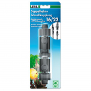 JBL Double stopcock with quick coupling 16/22 mm