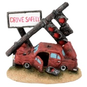 Decor acvariu Masina avariata