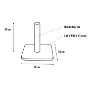 Sisal SCRATCH POLE POLSET L  Bej