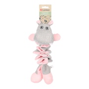 Jucarie puppy FILSY HIPPO Gri/Roz 18x11x34cm