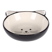 Bol pisici KAJO Negru/Alb 280ml/13x4cm