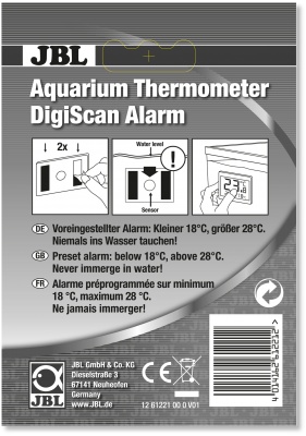Termometru acvariu JBL Aquarium Thermometer DigiScan Alarm