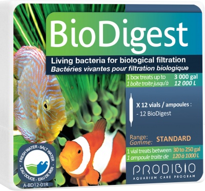 Bacterii acvariu fiole Prodibio Bio Digest x 12